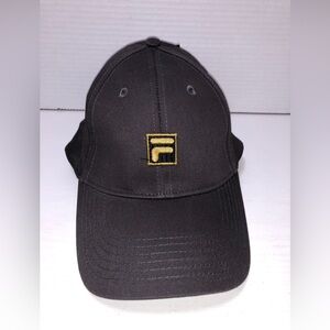 Fila Box Classic F Logo Cotton Baseball Hat Cap Gray Adult Size M/L NEW
